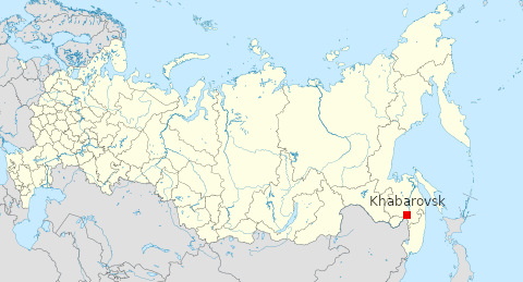 khabarovsk on a map of russia
